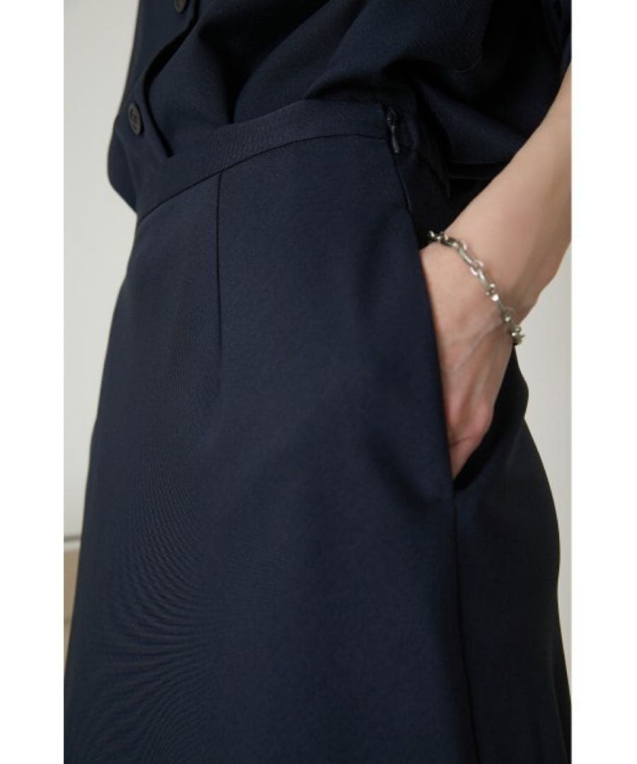 【RIM.ARK】ロング フレアスカート ネイビー