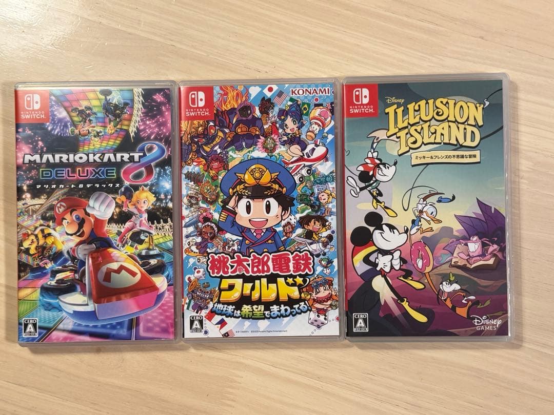 Switchソフト3本セット　マリオカートデラックス8 桃太郎電鉄ワールド　他