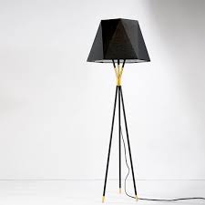 1565 BLACK  GOLD FLOOR LAMP